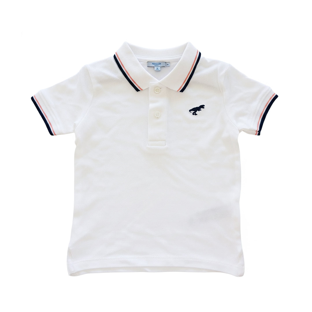 Polo Blanco Clásico para Niño