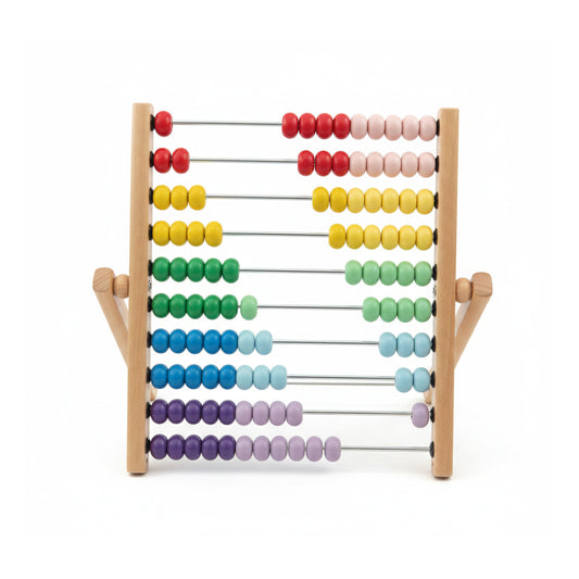 Ábaco de madera colorido